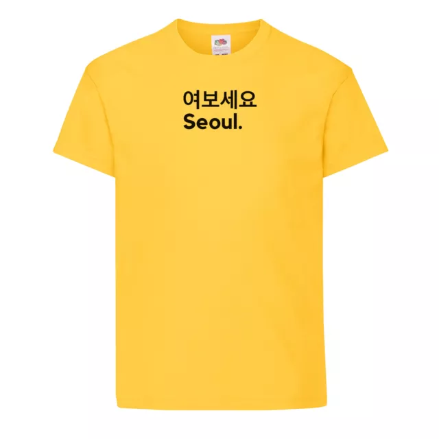 T-Shirt Hello Seoul || Uomo / Unisex || Sud Coreana Gangnam K-Pop S-Xl 3