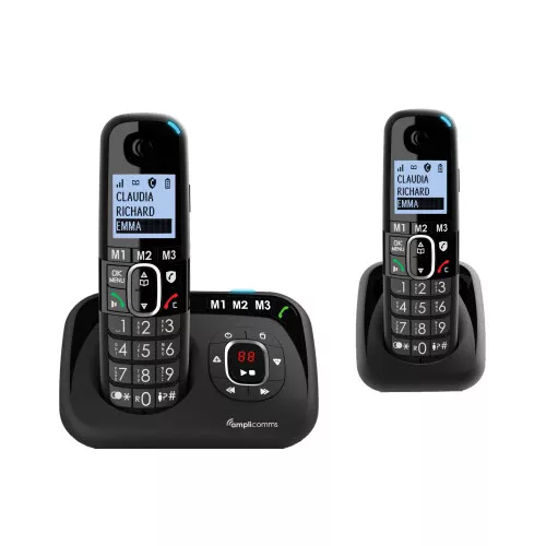 Amplicomms BigTel 1582 Cordless Big Button Hearing Aid Elderly Amplified Phone