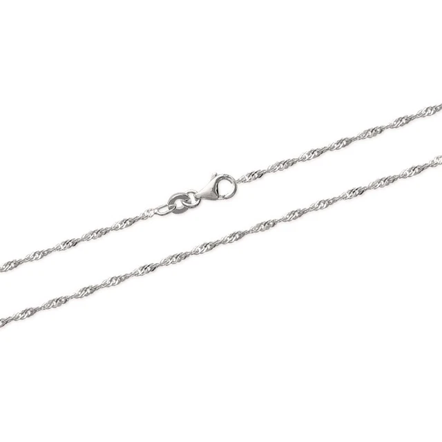 Bracelet Maille Singapour En Argent 925 - 18 Cm, Garanti Sans Nickel, Neuf Avec étiquettes