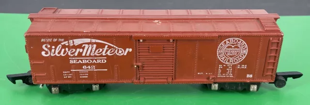 Vintage Worn S Gauge American Flyer Seaboard Silver Meteor 642 Box Car 7 3/4" L