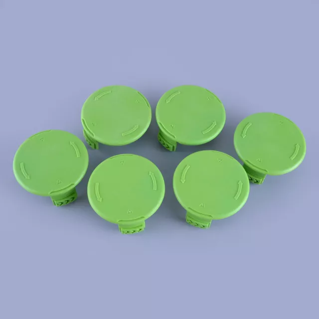 6pcs Grass Cutter Trimmer Spools Coil Cover Cap Fit For Greenworks 21222A 21602