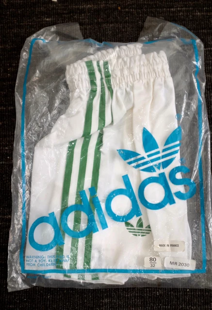 Pantaloncini vintage ADIDAS ANNI 80 NUOVI IN BORSA TAGLIA 80 MADE IN FRANCE lucidi GLANZ VENTEX