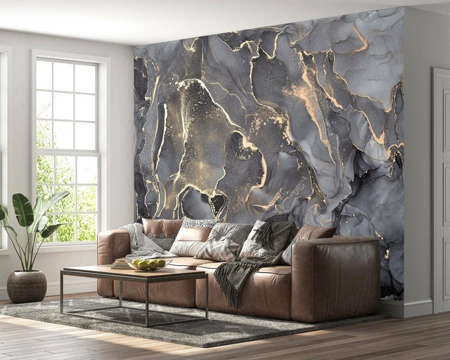 SOPHISTICATED DARK GREY Marble SelfAdhesive Wallpaper Removable, Easy Inst... £5.00 PicClick UK
