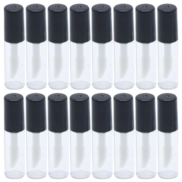 Depósito de plástico bálsamo labial recargable botellas labiales Black