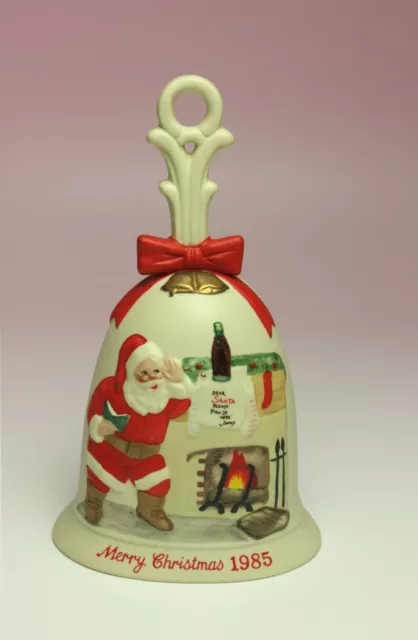 Royal Orleans 1985 Coca Cola Santa Claus Ceramic Christmas HandBell Japan