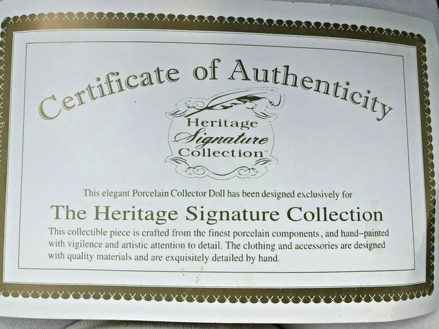 Heritage Signature Collection 2 SISTER DOLLS w/ LOA MINT NIB Orig. Packg. 43950 3