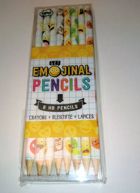 GET EMOJINAL A4 EXERCISE BOOK Lined or 8 HB PENCILS SET Emoticons NPW School Fun