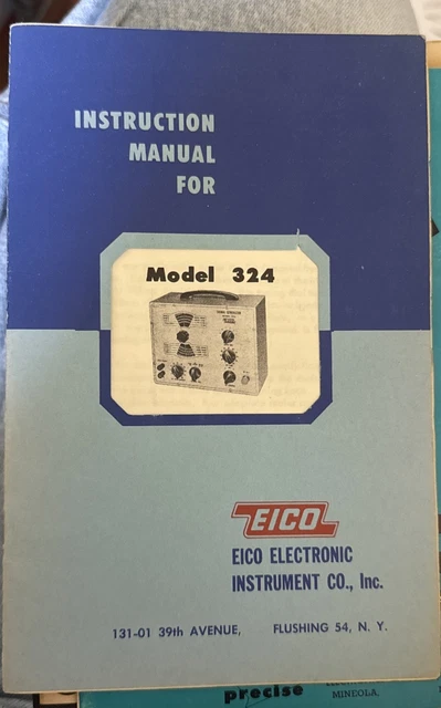 Manuale Di Istruzioni EICO Modello 944 - Test Per Trasformatori Flyback E Yoke (ristampa Laser)
