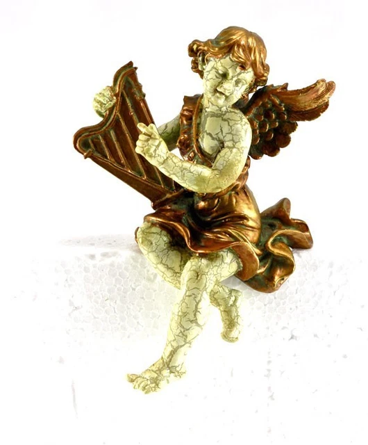 Wandkonsole Barock Putten Hängekonsole Engel Wandregal Konsole Antik Gold Deko E