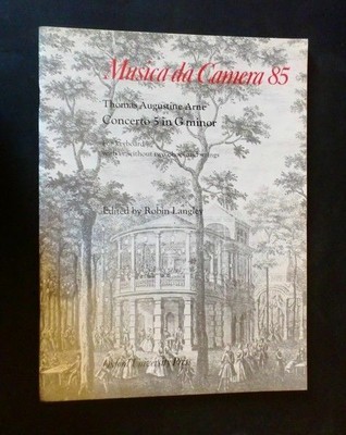 1981 c.a T Concerto 5 G minor Musica Spartiti Arne Musica da camera 85 