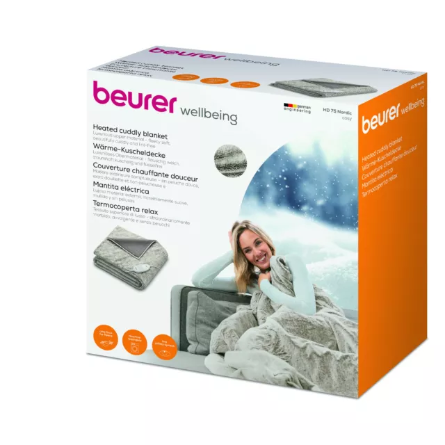 beurer HD 75 Wärme- Heizdecke - Cosy Nordic - ÖKO-Tex 100 - vom med.Fachhändler