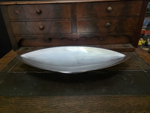 Plat Ovale En Inox Guy Degrenne 34 Cm, Plat De Service, Plat À Poisson