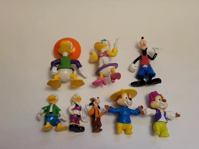 8 Mickey Minnie Mouse Epcot Disney PVC Figure Cake Topper Toy Donald Chip & Dale