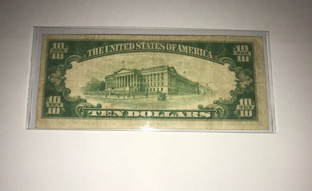 1934A Silver Certificate Blue Seal Ten Dollar Star Note 7