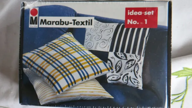 Marabu - Textilfarben , idea-Set 1 , 5 x + Pinsel , Neu und .original verpackt .