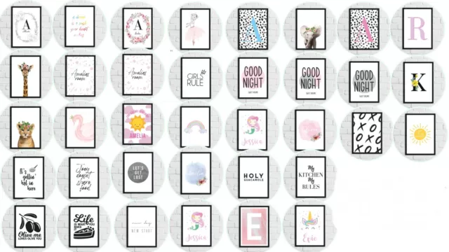 Mate Finish Children Motivational Inspirational Prints Home Decor Girls Gift