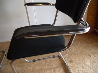 1/2 Bauhaus Steel Tube XL Gispen Armchair Armchair Desk Chair Vintage 6