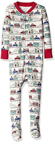 Moon and Back Organic One-Piece Footed Pajamas, owl Print,, Road Trip, Size 6.0