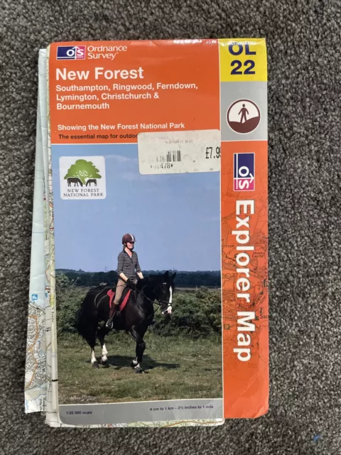 Ordnance Survey Explorer   OL 22  New Forest    Sheet map