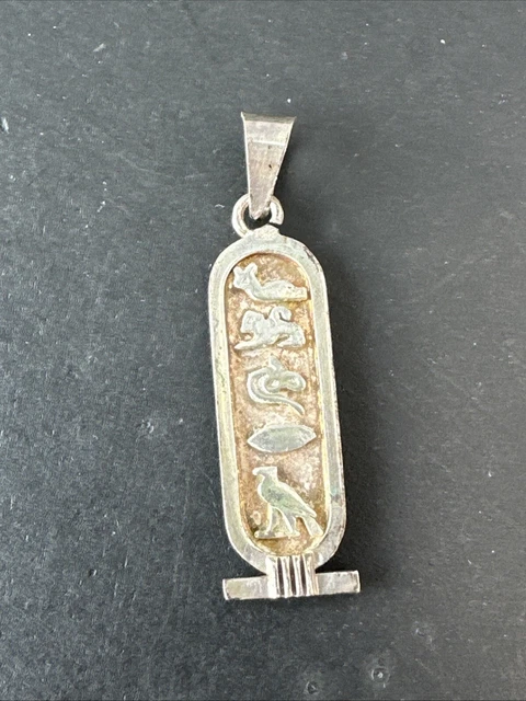 Pendentif Ancien En Argent Massif 925 - Style Art Nouveau / Égypte - Occasion - Breloque