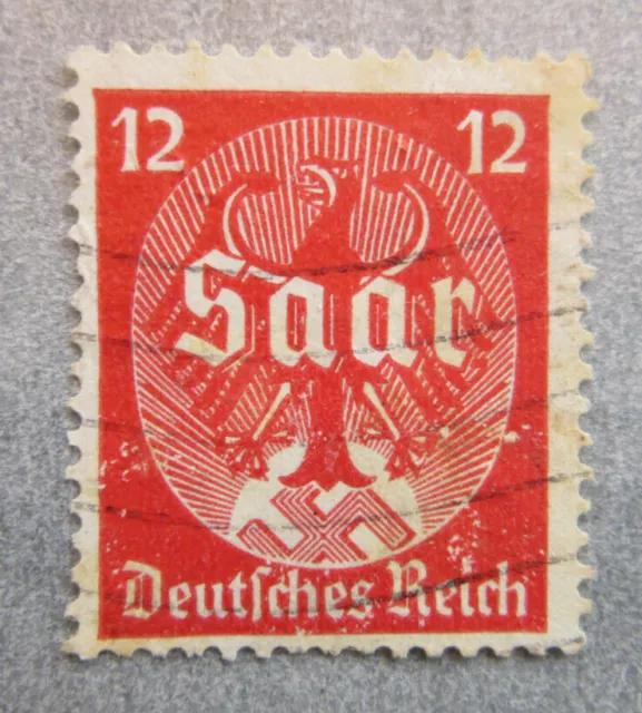 Deutsches Reich 1934 - Saarabstimmung  12 Pf. Marke gestempelt   Mi.Nr. 545