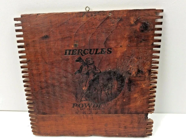 Vintage Hercules Gun Powder Wood Shipping Crate/Box Piece Decorative Advertising