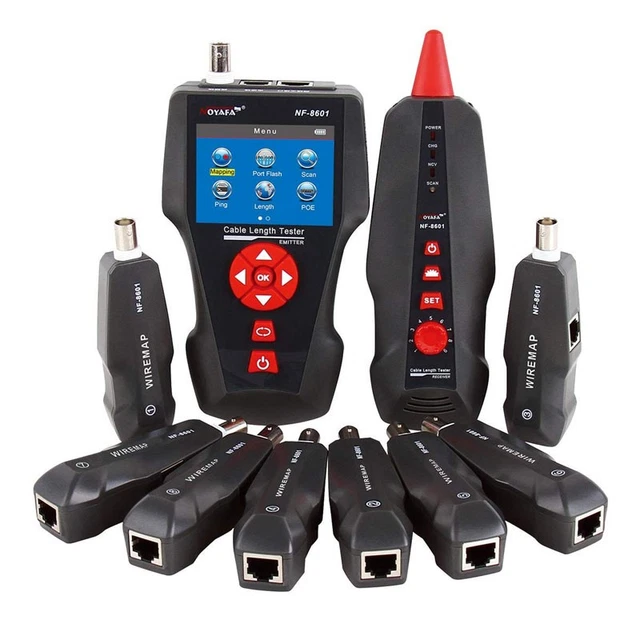 NETWORK CABLE TESTER Diagnose Tone Tracker POE RJ11 RJ45 BNC Wire ...