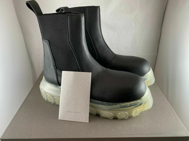 RICK OWENS MEGA Bozo Tractor Beetle Black/Transparent Womens Boots