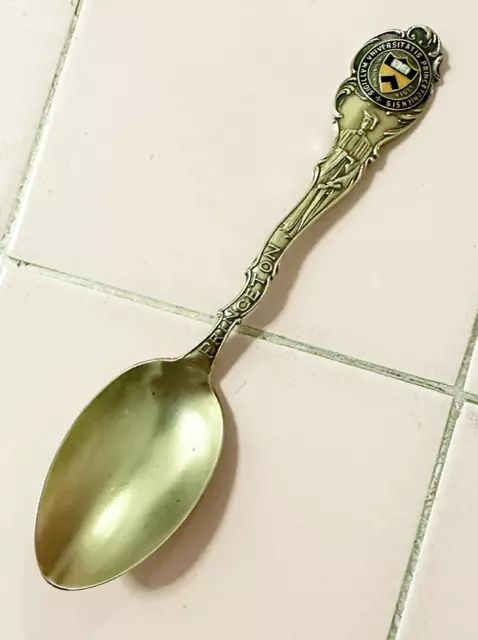 Antique Sterling Silver Souvenir Spoon Princeton New Jersey Shepard Mfg Logo