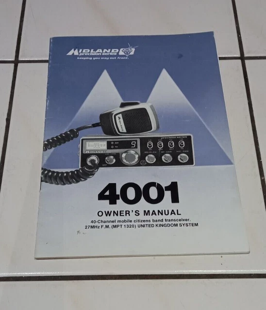 MIDLAND 4001 CB Radio/Transceiver (Genuine Print Instruction Manual Only) $25.93 - PicClick CA