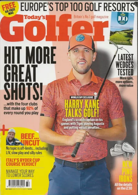 Heute Golfer Magazin Dezember 2022 Ausgabe - Harry Kane Cover & Artikel