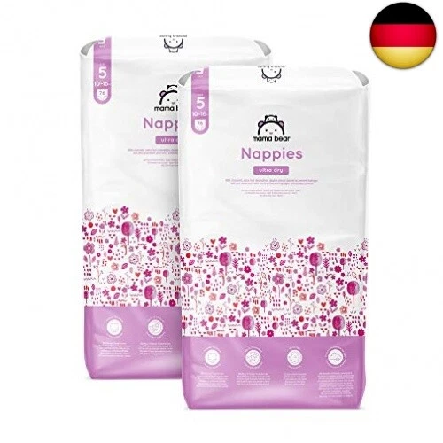 Amazon-Marke: Mama Bear - 152 Ultra-Dry Windeln - Größe 5 (10-16 kg) - MONATSBOX