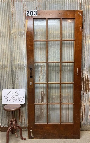 15 Pane Glass Door (37.75x89), Vintage American Door, Architectural Salvage, A5