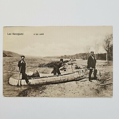 Montreal, Canada Lac Kenogami A Fair Catch Vintage Postcard3.5 x 5.5" Unposted
