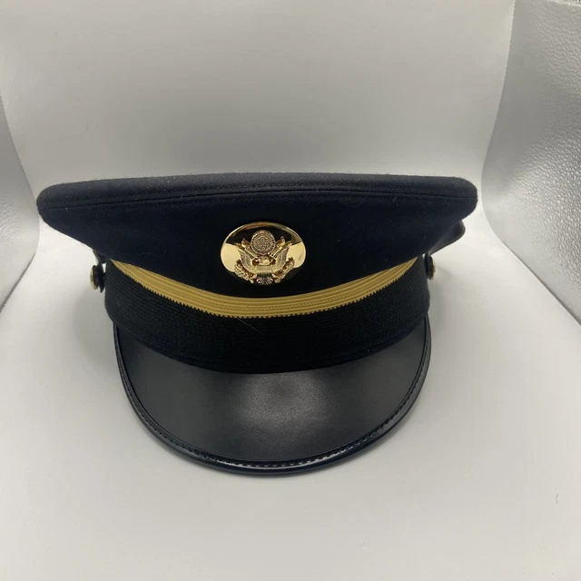 US AMERICAN ARMY Military Enlisted Class A Dress Visor Hat Cap 7 3/8