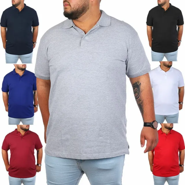 Young & Rich Herren Übergröße Polo Shirt Uni Basic big size optimierte Passform
