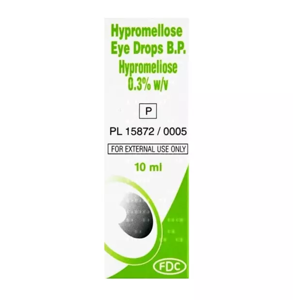 Gotas lubricantes genéricas para ojos secos al 0,3% hipromelosa nuevo 3 paquetes stock del Reino Unido 3