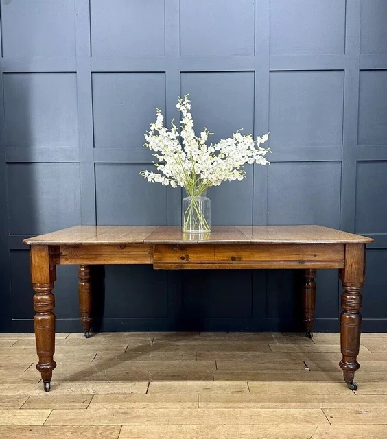 ANTIQUE OAK WIND Out Dining Table / Victorian Extending / Kitchen Table