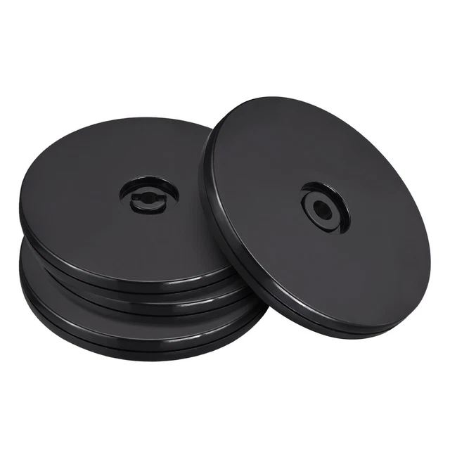 4" Giratorio Soporte con Acero Bolas Rodamientos Lazy Susan Base, Negro 4pzs