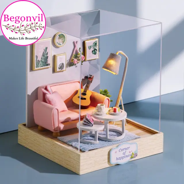 Begonvil Dollhouses Wooden, Doll House Furniture,Box Theatre Toy for Children
