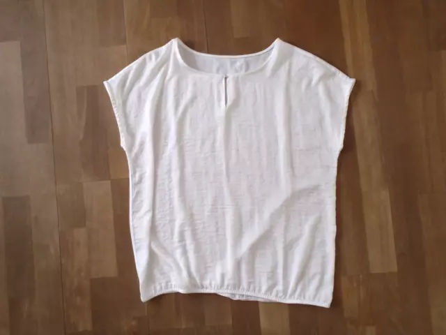 S. OLIVER  Blusentop Bluse Tanktop  Shirt T-Shirt TOP weiß creme Gr. 38