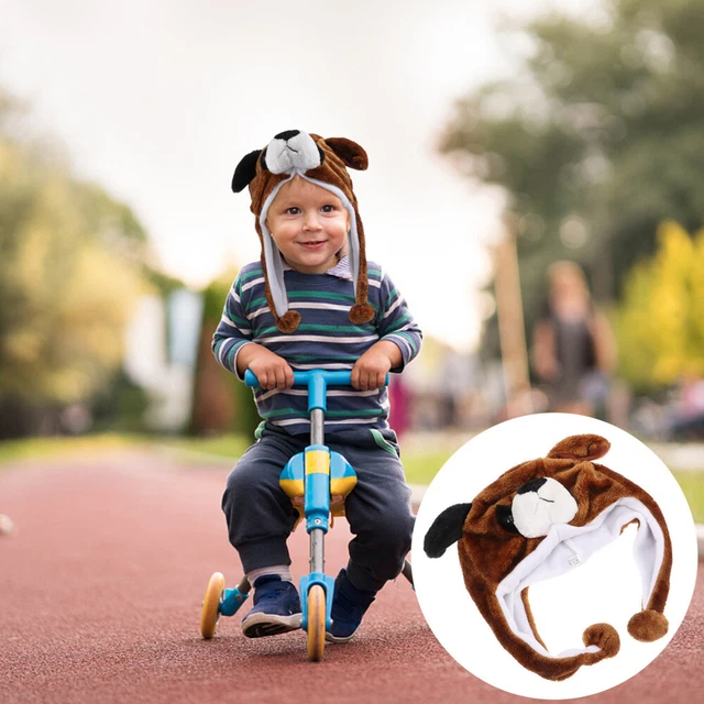 Warm Plush Hoodie Hat Stuffed Animal Hat Cosplay Costume Child Dog