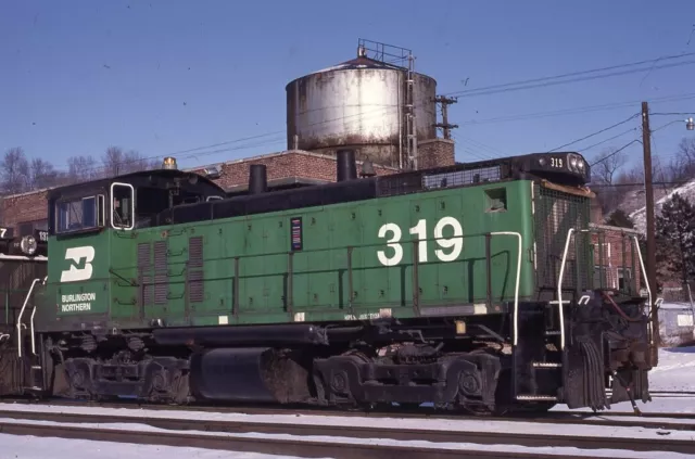 BN BURLINGTON NORTHERN Railroad Train Locomotive 319 ST PAUL MN Photo Slide