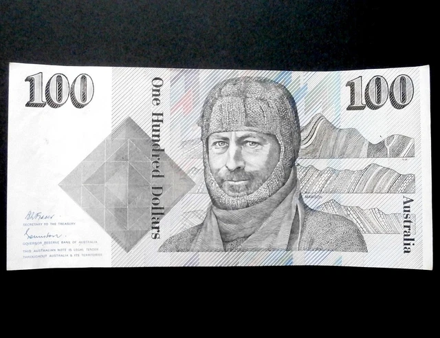 AUSTRALIA $100 ONE Hundred Dollar Banknote Johnston / Fraser $225.00 ...