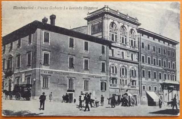 Carte Postale - Neuve 1919 Montecatini Piazza Umberto I Et Inn une Plus Grande