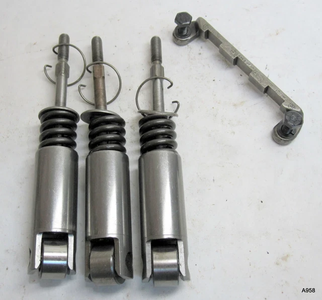 3x Detroit 4-71 Engine Valve Lifter Pushrod w/ Spring, Rollers & Guide Bracket