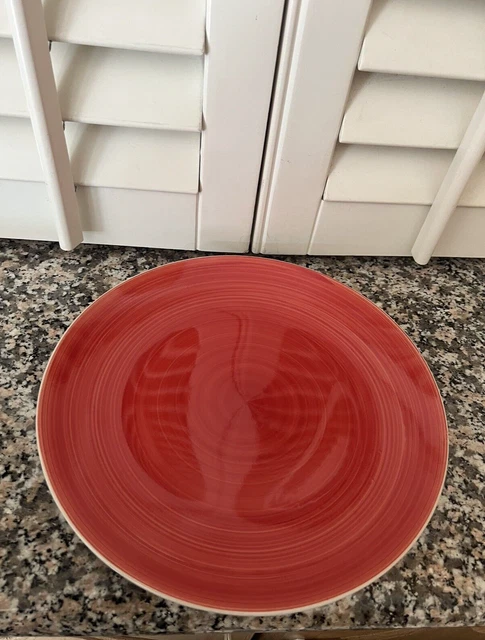 Graydon Hall Red Swirl Dinner Plate Dish 10 1/2" Oven & Microwave Safe Graydon Hall Red Swirl Dinner Plate Dish 10 1/2" Oven & Microwave Safe