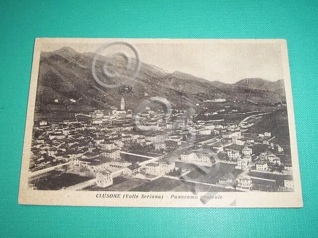 Cartolina Clusone (Bergamo) - Panorama generale 1949.