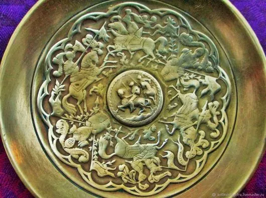 Empty Antique Ashtray Knights Bronze Art Nouveau Empty Pocket Old Ashtra