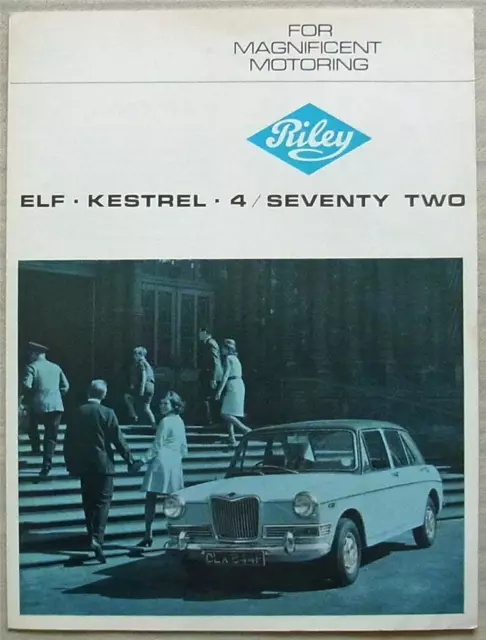 RILEY Car RANGE Sales Brochure For 1968 #2445 ELF Kestrel 4/SEVENTY TWO